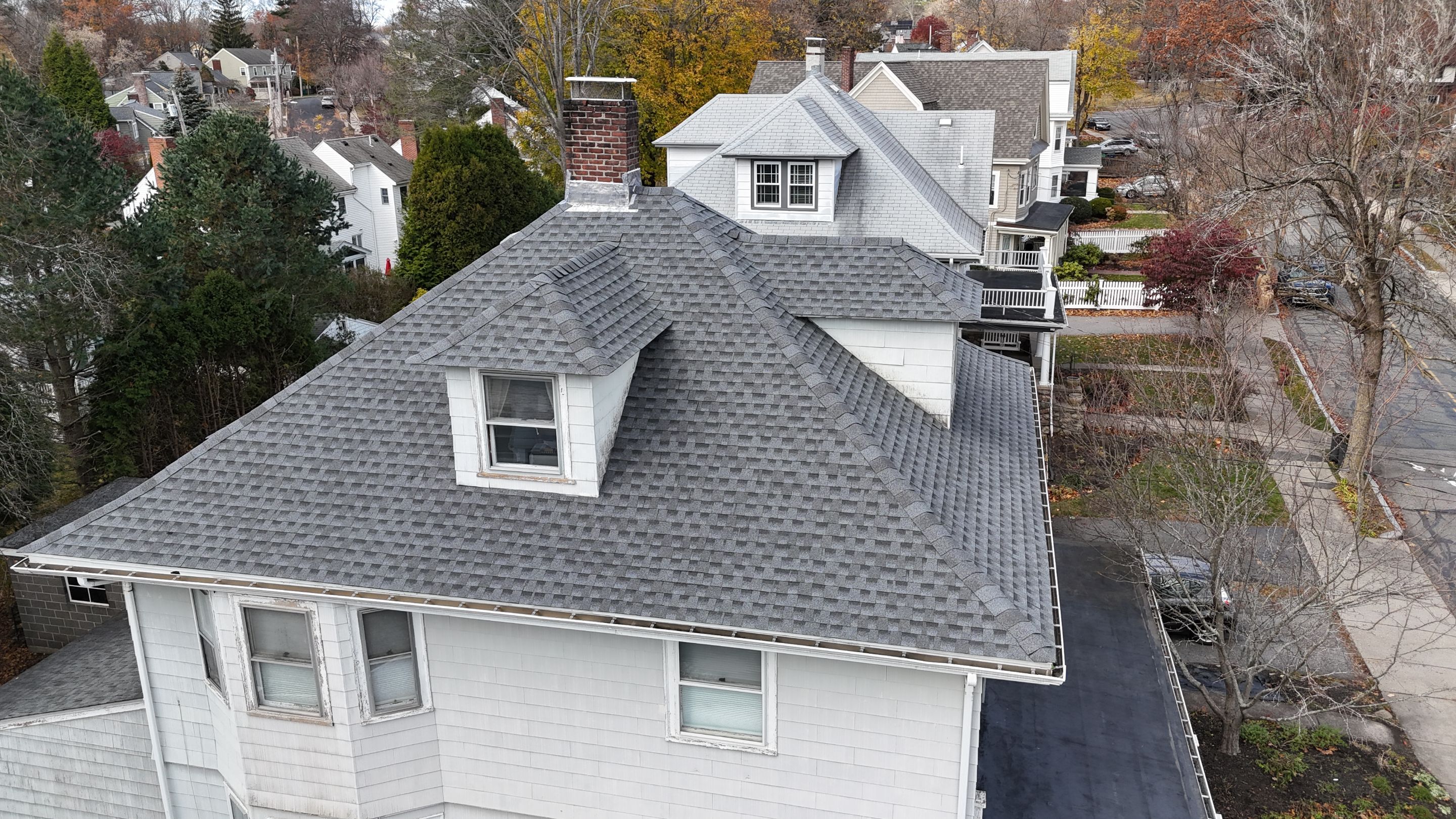After Pitched Roof in Newton, MA - Shingle Roof Replacement